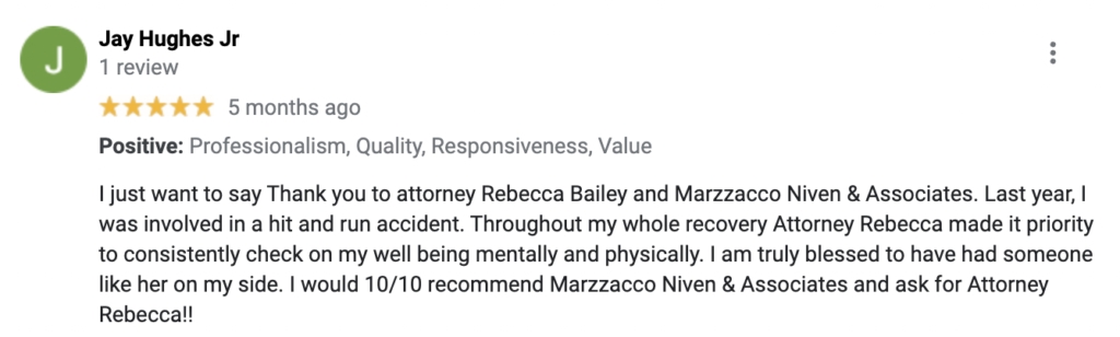 Harrisburg Car Accident Testimonial